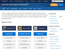 Tablet Screenshot of developer.joomla.org